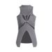 K Casual And Sexy Style New High Neck Sleeveless Personalized Irregular Hollow Design Women's Knitted Vest_ecoleips.com