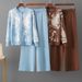 Women's Clothing Suit Jacquard Cardigan Single Breasted Sweater Casual Sports Wide Leg Pants Two Piece Suit_ecoleips.com
