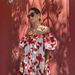 Women's Clothing Summer New Floral Print One Shoulder Puff Sleeve Long Dress_ecoleips.com