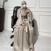 Verve 2025 Women's Two-Piece Set Dubai Turkey Elegant Bell Sleeve Cardigan Robe K205_ecoleips.com