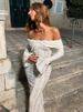 TARUXY Lace Hollow Slim Mini Dress For Women One Shoulder Sexy Long Sleeves Club Party Dresses Bodycon Bandage Elegant Autumn_ecoleips.com