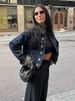 K Women's Denim Jacket With Flared Cuffed Trousers Set_ecoleips.com