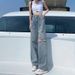 High-waisted Straight Ripped Jeans Women, Summer Thin Style, 2025 New Model, Loose And Drapey Wide-leg Floor-length_ecoleips.com