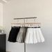 High Waisted Slimming White Summer Tulip Skirt with Belt 2025 New Style Cake Lantern Design Women's Bottoms_ecoleips.com