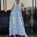 2024 Summer New European And American Cross-Border Women's Solid Color V-Neck Fashion Frayed Edge Patchwork Denim_ecoleips.com