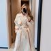 Woolen Jacket Temperament Medium And Long Large Lapel Design Thickened Coat_ecoleips.com