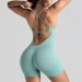 LazyZoom Backless Fitness Wear Quick-Dry Jumpsuit Sports Yoga Clothing Set High-End Summer_ecoleips.com