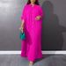 Women's Clothing New Loose Single Breasted Pleated Cardigan Large Size Dress_ecoleips.com