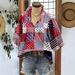2025 European And American Independent Brand High-neck Mid-sleeve Shirt, Plus-size Artistic Oil Painting Striped_ecoleips.com