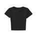 High-Waisted, Short, Crop Back, Cut-Out Short-Sleeved T-Shirt For Women, Tight French Solid Color Base Summer Top, Ins_ecoleips.com