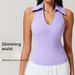 Sports Tennis Clothes Lapel Vest Women's Chest Pad Integrated Cup Shock-proof I-shaped Quick-drying Yoga Clothes_ecoleips.com
