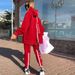 Fashionable Women's Suit Long Zipper Front And Back Letter Print Loose Long Sweatshirt Trousers Suit_ecoleips.com