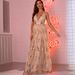 Elegant Backless Sequin Green Dress For Women - Retro A-Line Long Evening Gown With V-Neck & High Waist - Sexy Party Dress For Night Out_ecoleips.com
