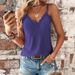 European And American Cross-Border New Style Women's Tank Whsale Fashion Sexy Solid Color Tops Lace Trim_ecoleips.com