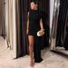 Women's Clothing Spring And Summer New Fashion Slim Round Neck Gathered Hip Irregular Sleeveless Dress_ecoleips.com