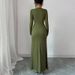 Women's Clothing Slim Fit Long Sleeved Bodycon Dress American Style Solid Color Knitted Elastic Skirt For Women Autumn_ecoleips.com