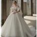 2026 off the Shoulder Wedding Dress Elegant High Quality Texture Court Style French Style Long Train Suitable for Pregnant Women_ecoleips.com