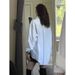 Irregular White Shirt For Women, Spring And Autumn, Casual Loose-fitting Design, Stylish Outerwear, Light Luxury Niche_ecoleips.com