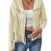 Women's Fringe-Trimmed Suede Duster Coat – Boho Chic Long Sleeve Open Front Jacket (Spring & Autumn Staple)_ecoleips.com