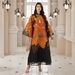 Modest Abaya Dress Elegant Stylish Muslim Robe Dress For Women Middle East Floral Art Pattern Polyester Women's Clothing_ecoleips.com