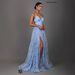European And American Cross-Border Fashion Spaghetti Strap Glittering Banquet Event Elegant Slimming Long Dress Evening_ecoleips.com