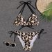 Women’s Clothing New Multi Color Printing Halter Neck Strap Backless Sexy Split Bikini Swimsuit_ecoleips.com