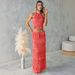 Women's Spring/Summer Sleeveless Chiffon Two Piece Set Elastic Waist Loose Dress For Vacation INS New Collection_ecoleips.com