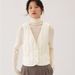 Aria Basics Winter White Duck Women's V-Neck Down Low Neck Warm Lightweight Inner Liner Outer Wear Vest_ecoleips.com