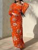 Women's Clothing Sexy Printed Gold Chiffon Ball Dress Dress New_ecoleips.com