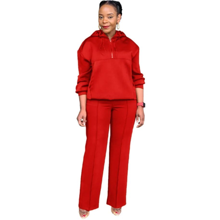 Women's 2 Piece Sportswear Set Long Sleeved Hooded Sweatshirt And Pants Fashionable Summer Outfit In Stock_ecoleips.com