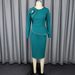 Sophisticated Beaded Pencil Dress – Floral Appliqué Bodycon Midi With Peplum Waist For Cocktail Parties & Work Events_ecoleips.com