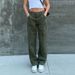 Forest-Tone Relaxed Fit Jeans – 90s Vintage Streetwear With Multi-Pocket Design (Black/Green/Taupe) – Cotton Denim For Effortless Urban Style (S-XL)_ecoleips.com