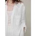 French White Shirt For Women, Summer Thin Loose Old Money Style High-End Cotton Linen Sun Protection Top_ecoleips.com