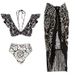 Women's Clothing Bikini New Double-sided Ruffled Printed High Waist Split Swimsuit Tassel Wrap Skirt_ecoleips.com