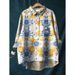 Women's Animal Print Casual Long Sleeved Shirt Hawaiian Style Polyester Blouse For Spring/Summer Fashion_ecoleips.com
