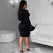 Women's Sexy Lace-Up Long Sleeve Bell Sleeve Dress Autumn Winter New Arrival Extra Lengthy Stylish Girl's Clothing_ecoleips.com