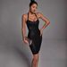Hot Glue Mesh Sexy Strapless Halter Neck Evening Party Bandage Dress For Women_ecoleips.com