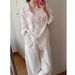 White Cotton-linen For Women, Spring/summer Korean Style, Loose, Casual, Long-sleeved, Sun-protective Shirt Jacket_ecoleips.com