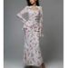 Women's Clothing Pleated Fashion Advanced Printed Chiffon Women's Long Dress_ecoleips.com
