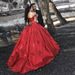 Women's Clothing Ladies New One Shoulder Red Long Temperament Wedding Dress_ecoleips.com