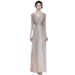 Women’s Clothing Banquet evening dress new style golden temperament sequins elegant dress skirt female host texture annual meeting gift_ecoleips.com