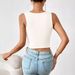 Square Neck Bodycon Tank Top – Sexy Cropped Cami For Women (6 Colors, Stretchy & Breathable)_ecoleips.com