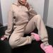 Fashion Athleisure Hooded Hot Painted Sweatshirt Set Two-Piece_ecoleips.com
