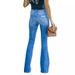 Foreig Trade Idepedet Site Amazo 2022 Fashio Autum/Witer New Urba Casual Mid-Waist Washed Flared Jeas For_ecoleips.com