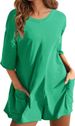 Summer Women's V-Neck Backless Jumpsuit – Batwing Sleeve, Loose Fit, Pockets, Casual Romper (Khaki/Pink/Navy/Black/New Pastel Colors)_ecoleips.com