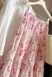 Gentle Floral Skirt Women's Spring And Summer New High Waist Temperament Slim And Thin A-shaped Big Swing Skirt_ecoleips.com