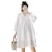 Autumn New Korean Fashion Lace Maternity Dress_ecoleips.com