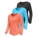 Verve 3-5PCS Women's Long Sleeve Shirt Fitness V-Neck Lightweight Quick-Dry Loose T-Shirt Sports Top_ecoleips.com