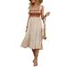 Women's Clothing Skirt Cross Border A Line Splicing Style Dress_ecoleips.com