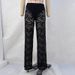 Women's Clothing Women's Sexy Versatile High Waist Lace Splicing Pants Style Summer Hot Selling Long Straight Bottoms_ecoleips.com